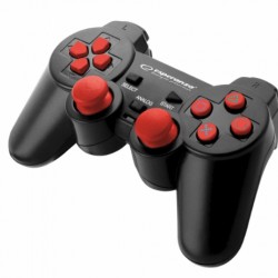 Gamepad Esperanza Corsair EGG105B cu vibratii Usb PC Negru/Rosu 