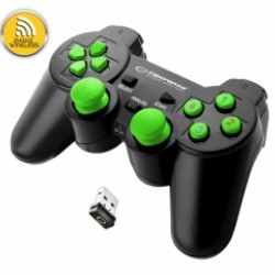 Gamdepad Esperanza Gladiator EGG108G cu vibratii Wireless PC/PS3 Verde 