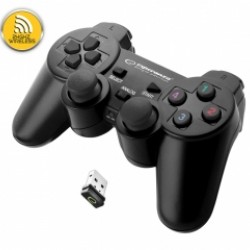 Gamdepad Esperanza Gladiator EGG108G cu vibratii Wireless PC/PS3 Negru 