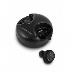 Casti True Wireless cu microfon Esperanza Aries, EH228K, Bluetooth, Touch control, Negru 