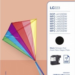 Cartus Cerneala Original Brother Black, LC223BK, pentru DCP-J4120|MFC-J4420|J4620|J5320|J5620|J5720, 550, (timbru verde 0.15 lei), 