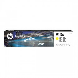 Cartus Cerneala Original HP Yellow, nr.913A, pentru PageWide 352|377, 3.5K, (timbru verde 0.15 lei), 