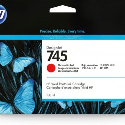 Cartus Cerneala Original HP Chromatic Red, nr.745, pentru DesignJet Z2600|Z5600, 130ml, incl.TV 1.2incl.TV 