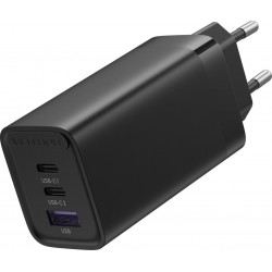 Alimentator retea Vention 65W, 2 x USB Type-C, 1 x USB, 5V/3A, PD 3.0, QC 3.0, QC 4.0, negru, 