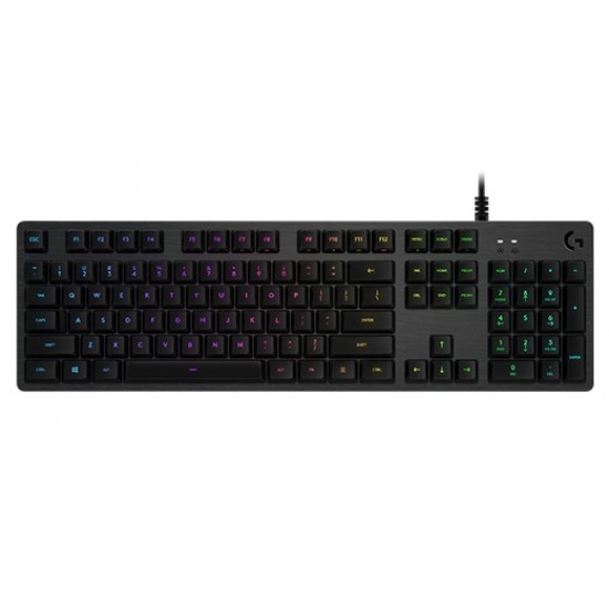 LOGITECH G512 Carbon RGB Mechanical Gaming Keyboard, GX Blue - CARBON - US INTL - USB - INTNL - G512 CLICKY (timbru verde 0.8 lei)