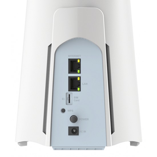 ROUTER D-Link 5G NR AX3000 Wi-Fi 6, 1 x SIM Card slot, 1 x Gigabit Ethernet WAN/LAN, 1 x Gigabit Ethernet LAN, 8 antene interne, dual band 2.4/5 GHz, Wi-Fi 6, alb 