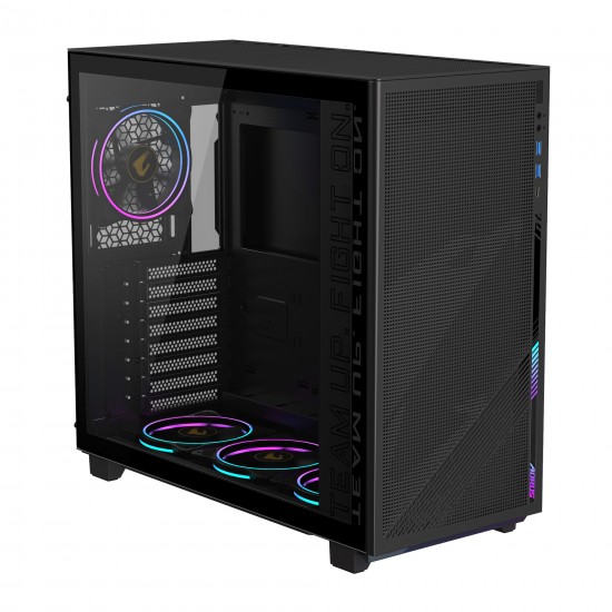 Carcasa GB-AC400G, Middle Tower, Fara sursa, Mini ITX, Micro ATX, ATX, Negru 