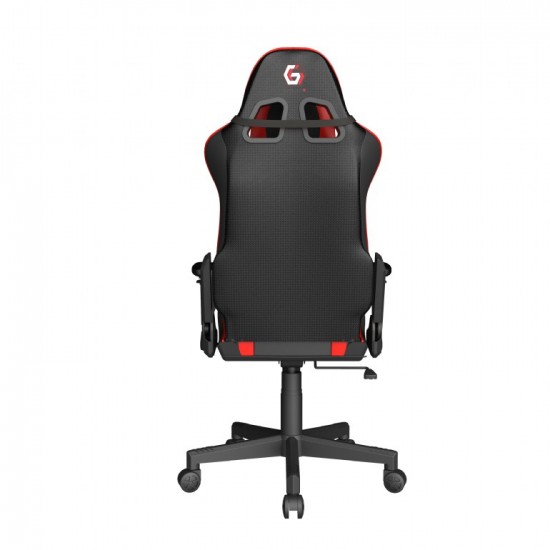 SCAUN GAMING GEMBIRD, ergonomic, reglabil inaltime, rotatie 360 gr, black & red, brate ajustabile, greutate max. 136kg, perna tetiera, perna lombara, dimensiuni 52*80*125~133.5cm 