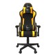 SCAUN GAMING GEMBIRD, ergonomic, reglabil inaltime, rotatie 360 gr, black & yellow, brate ajustabile, greutate max. 136kg, perna tetiera, perna lombara, dimensiuni 52*80*125~133.5cm 