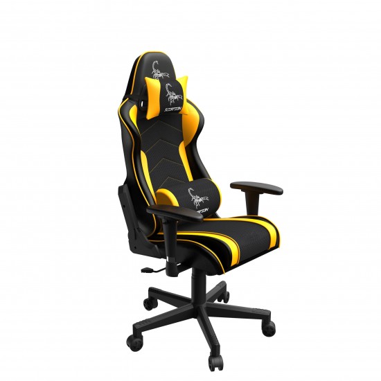 SCAUN GAMING GEMBIRD, ergonomic, reglabil inaltime, rotatie 360 gr, black & yellow, brate ajustabile, greutate max. 136kg, perna tetiera, perna lombara, dimensiuni 52*80*125~133.5cm 