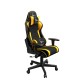 SCAUN GAMING GEMBIRD, ergonomic, reglabil inaltime, rotatie 360 gr, black & yellow, brate ajustabile, greutate max. 136kg, perna tetiera, perna lombara, dimensiuni 52*80*125~133.5cm 