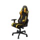 SCAUN GAMING GEMBIRD, ergonomic, reglabil inaltime, rotatie 360 gr, black & yellow, brate ajustabile, greutate max. 136kg, perna tetiera, perna lombara, dimensiuni 52*80*125~133.5cm 