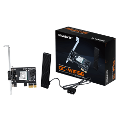 Adaptor wireless GIGABYTE Placa de retea Wireless GC-WIFI6E, Wi-Fi 6E, Bluetooth 5.2, PCIe  
