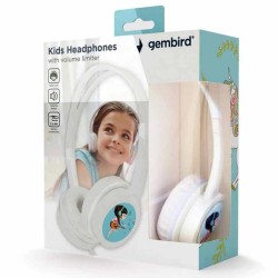 CASTI Gembird, cu fir, utilizare multimedia, conectare prin Jack 3.5 mm x 1, limitare volum pt. copii, alb, 