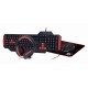 KIT 4-in-1 GEMBIRD, gaming, cu fir, tastatura 104 taste (+ 8 taste multimedia) + mouse 2400dpi 4 butoane + casti cu mic 2x3.5