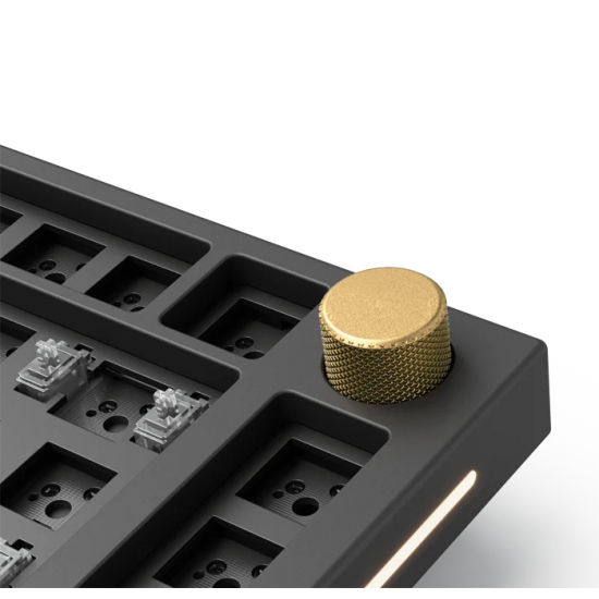 Glorious Tastatura mecanica GMMK PRO 75% Pre-built, USB-C, Fox Linear Switch, Layout US, Negru/Alb 