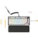 Glorious Tastatura mecanica GMMK PRO 75% Pre-built, USB-C, Fox Linear Switch, Layout US, Negru/Alb 