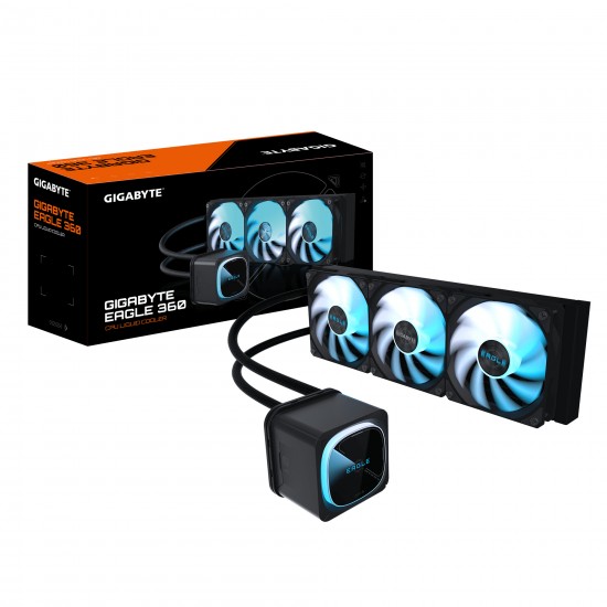 Cooler Lichid GIGABYTE EAGLE 360, Racire cu lichid, AIO 360mm, RGB, Intel/ AMD, Negru 