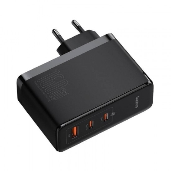 INCARCATOR RETEA Baseus GaN5 Pro Digital,Quick Charge 160W,2xUSB Type-C Output 5V/3A,1xUSB,(include cablu USB Type-C la USB Type-C de 240W),negru INCARCATOR RETEA Baseus GaN5 Pro Digital,Quick Charge 160W,2xUSB Type-C Output 5V/3A,1xUSB,(include cablu USB Type-C la USB Type-C de 240W),negru