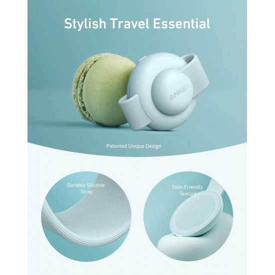 Stand cu incarcare wireless 3 in 1 Anker, MagGo 3-in-1, 15W, portabil, pliabil, fast charge, pentru iPhone seriile 12-16, Apple Watch, AirPods, 1 x USB-C incarcare, verde, 