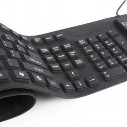 TASTATURA GEMBIRD USB, 109 taste, silicon, flexibila, water-proof, dust-proof, black, 