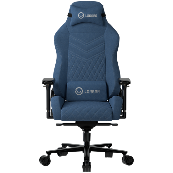 LORGAR Ace 422, Gaming chair, Anti-stain durable fabric, 1.8 mm metal frame, multiblock mechanism, 4D armrests, 5 Star aluminium base, Class-4 gas lift, 75mm PU casters, Blue 