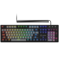 LORGAR Azar 514, Wired mechanical gaming keyboard, RGB backlight, keys number: 104, 50M clicks, linear dream switches, spring cable up to 3.4m, EN layout 