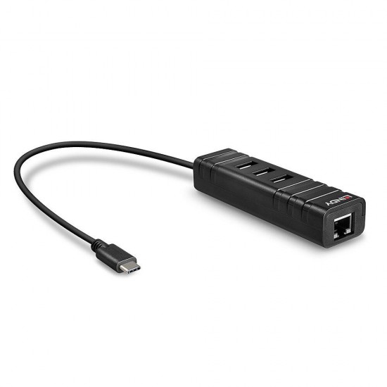 Lindy Hub USB 3.1 Type-C, USB-A + RJ45 Lindy Hub USB 3.1 Type-C, USB-A + RJ45