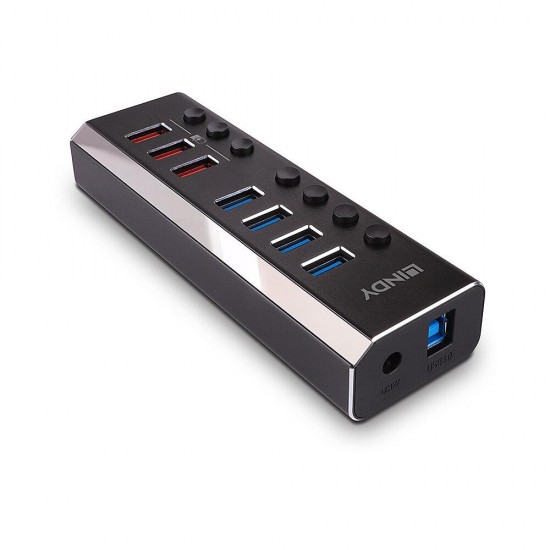Hub Lindy 7 Port USB 3.0 3x QuickCharge Hub Lindy 7 Port USB 3.0 3x QuickCharge