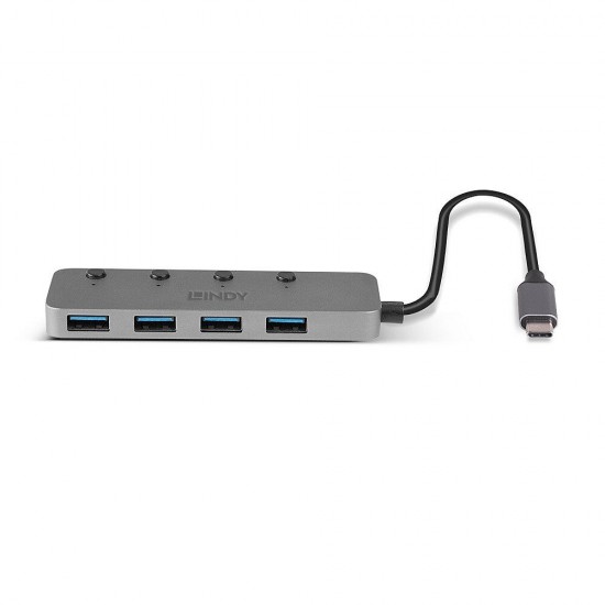 Hub Lindy 4 Port USB 3.2 buton On/Off Hub Lindy 4 Port USB 3.2 buton On/Off