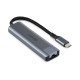 Hub Lindy USB3.2 Gigabit Ethernet, gri Hub Lindy USB3.2 Gigabit Ethernet, gri