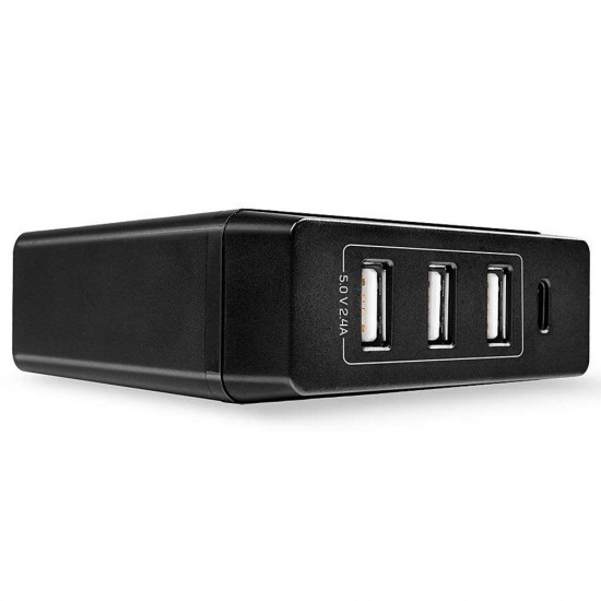 HUB Lindy 3xUSB-A & 1xUSB-C PD 72W 