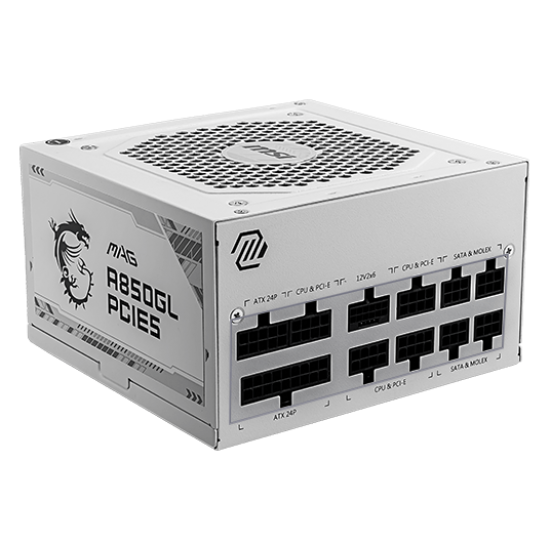 SURSE MSI MAG A850GL PCIE5 850W PSU WHITE 