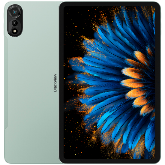 Blackview MEGA 2 SET LTE 12-inch FHD+IPS 1200x2000 60Hz 12GB+256GB Unisoc T615 Octa-core 1.6GHz Cam Front 8MP Rear 16MP 9000mAh+Charging 18W Fast,Android 15 Moss Green 