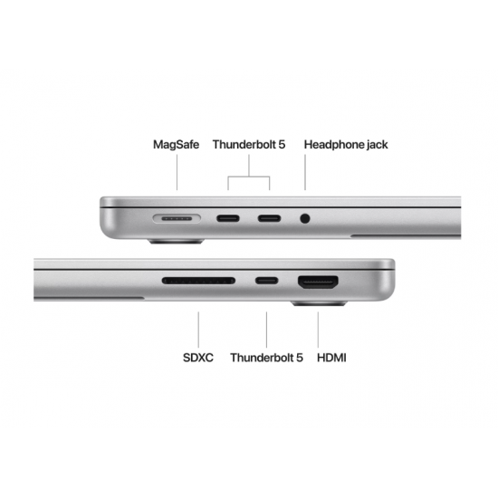 14.2 MacBook Pro 14 Liquid Retina XDR, Apple M4 Pro chip (12-core CPU), 24GB, 512GB SSD, Apple M4 Pro 16-core GPU, macOS, Silver, INT keyboard, 2024 