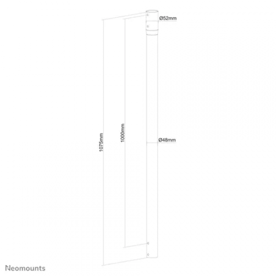 Extensie suport monitor Neomounts NM 100 cm extension pole FPMA-C340BLACK,