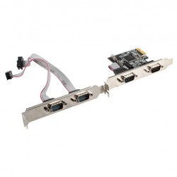 Placa PCI Express x1  4x DB-9 (COM) LP 