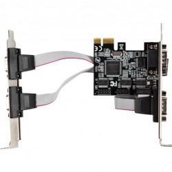 Placa PCI Express x1  4x DB-9 (COM) LP 