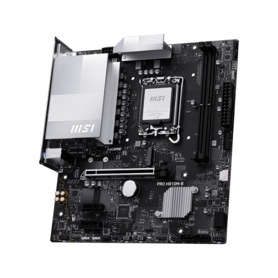 Placa de baza MSI PRO H810M-B, LGA1851, DDR5, mATX, Negru 