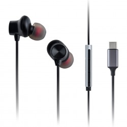 Casti Audio In Ear RP-TCM225DEK, cu fir, Microfon, Negru, USB-C,  Panasonic 