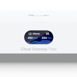Ubiquiti UniFi UCG-Fiber-EU Desktop 10G Cloud Gateway with integrated PoE switch, Includes full UniFi application, 5 Gbps routing with IDS/IPS, 10G SFP+ and (1) 10 GbE RJ45 WAN port, 10G SFP+ LAN port 