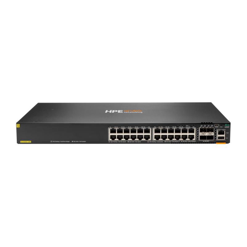 HPE Aruba Networking CX 6200F 24G Class4 PoE 4SFP+ 370W Switch HPE Aruba Networking CX 6200F 24G Class4 PoE 4SFP+ 370W Switch