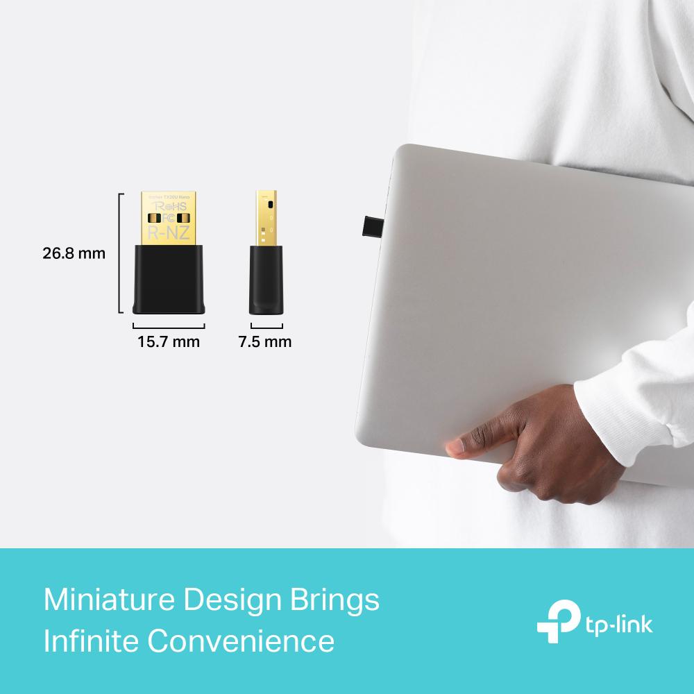 ADAPTOR RETEA TP-LINK AX1800, extern wireless 2.4 GHz | 5 GHz, USB 3.0 port, 1800 Mbps, Wi-Fi 6, 